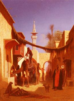 Charles Theodore Frere : Street In Damascus and Street In Cairo II